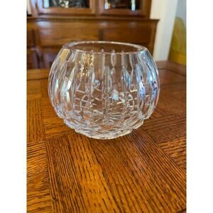 Hand cut lead Crystal rose bowl